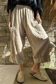  Pure Linen Classic 7/8 Pull On Pant Stone 